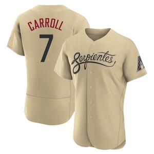 Men's Arizona Diamondbacks Corbin Carroll Authentic Gold 2021 City Connect Jersey