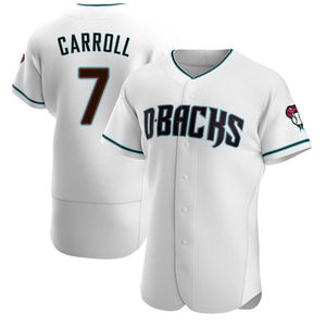 Men's Arizona Diamondbacks Corbin Carroll Authentic White /Teal Alternate Jersey