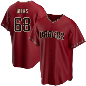 Men's Arizona Diamondbacks Jalen Beeks Replica Red Alternate Jersey
