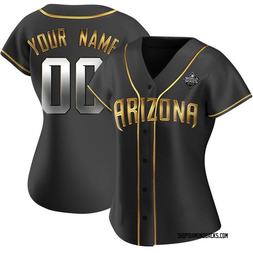 Women's Arizona Diamondbacks Custom Replica Black Golden Alternate 2023