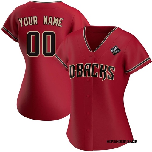Women's Arizona Diamondbacks Custom Replica Red Alternate 2023 World