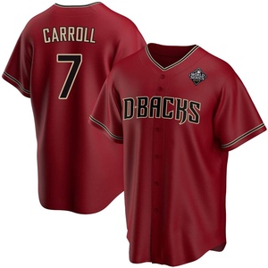 Youth Arizona Diamondbacks Corbin Carroll Replica Red Alternate 2023 World Series Jersey